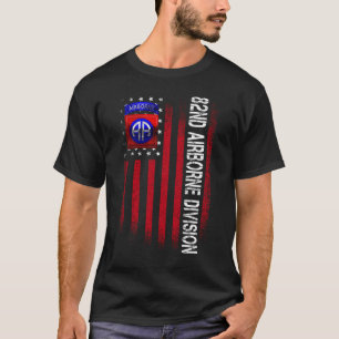 T-shirt 82e division aéroportée Drapeau américain Vintage_