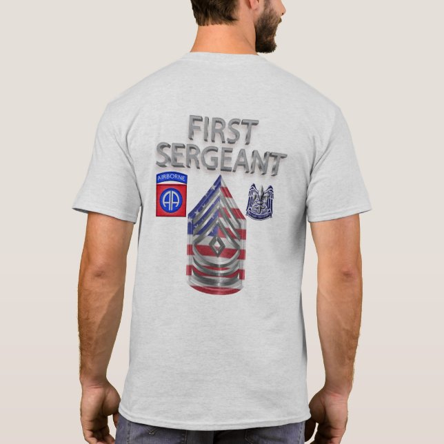 T-shirt 82e division aéroportée Premier sergent (Dos)