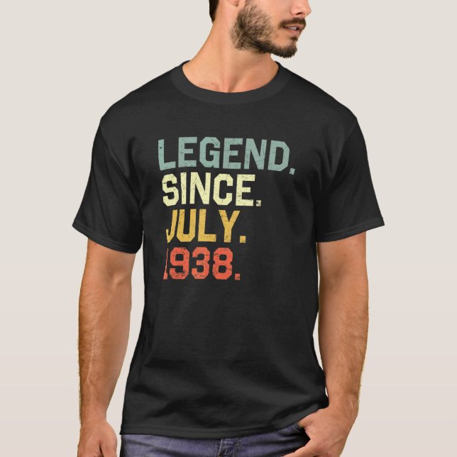 T-shirt 84 Ans Garçons Filles Awesome Depuis Juillet 1938 (Devant)