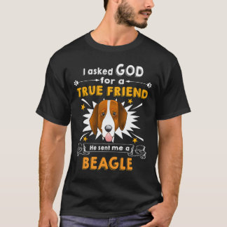 T-shirt 84 Demandé Dieu Véritable Ami Un Beagle