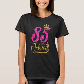 T-shirt 85 Ans 85 & Fabuleux 85e Anniversaire Rose Cro