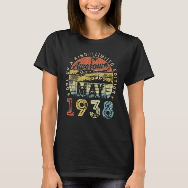 T-shirt 85 ans Awesome depuis mai 1938 85e anniversaire (Devant)
