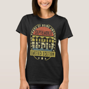 T-shirt 85 ans Vintage septembre 1938 85e anniversaire