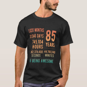 T-shirt 85e anniversaire Hommes Femmes Drôle 85 ans