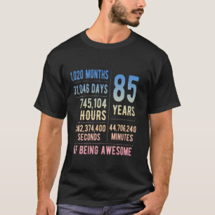 T-shirt 85e anniversaire hommes femmes drôle 85 ans