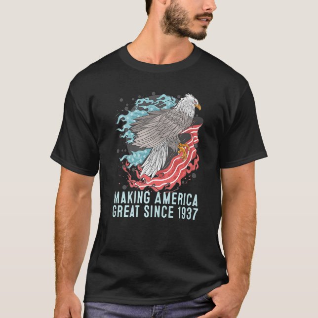 T-shirt 85ème anniversaire de la grandeur de l'Amérique de (Devant)