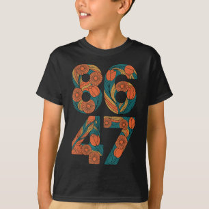 T-shirt 8647 Anti Trump Floral Democrat Président libéral