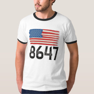 T-shirt 8647 Déclaration politique du drapeau américain an