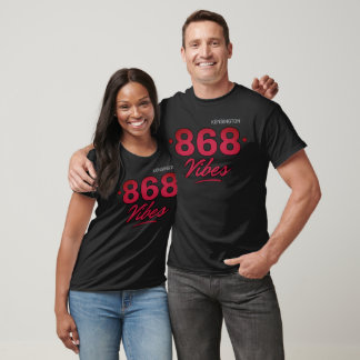 T-SHIRT 868 VIBES - TEXTE ROUGE