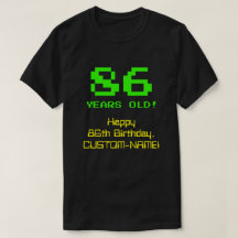 86e anniversaire : Amusant, 8 bits Look, Nerdy / G