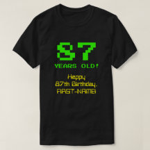 87e anniversaire : Amusant, 8 bits Look, Nerdy / G
