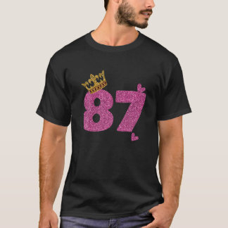 T-shirt 87e anniversaire Couronne 87 ans Anniversaire T