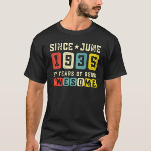 T-shirt 87e anniversaire stupéfiant depuis juin 1935 Vinta