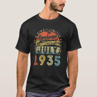 T-shirt 88 Ans Awesome Depuis Juillet 1935 88e Anniversair