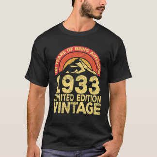 T-shirt 88 Ans Légendaire Retro Vintage Awesome Birthd