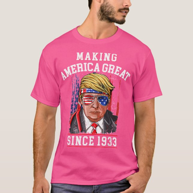 T-shirt 88E Anniversaire Pour Une Grande Amérique Depuis 1 (Devant)
