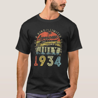 T-shirt 89 Ans Awesome depuis Juillet 1934 89e Anniversair