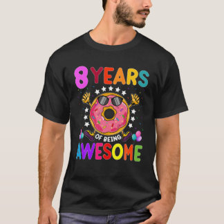 T-shirt 8 Anniversaire 8E Anniversaire Doughnut Lover G