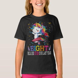 T-shirt 8 Anniversaire Cadeaux fille Unicorn 8e anniversai