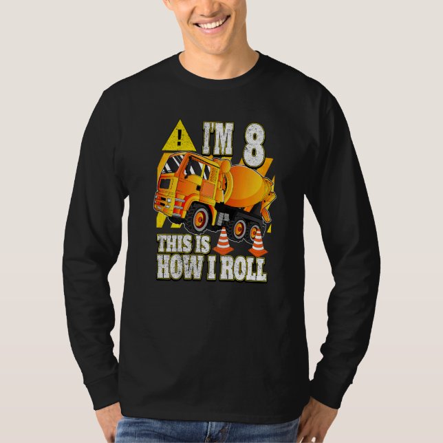 T-shirt 8 Anniversaire Concilier Mixer Camion (Devant)