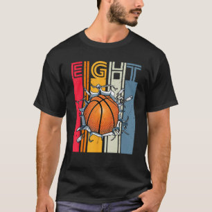 T-shirt 8 Anniversaire Décorations Pour Garçons Basketball