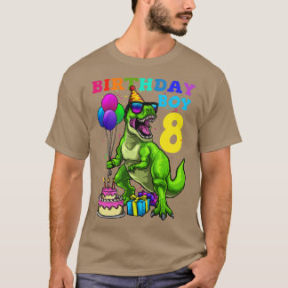 T-shirt 8 Anniversaire Dinosaur Anniversaire Garçon 1