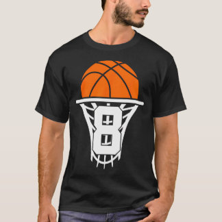 T-shirt 8 Ans Basketball 8E Anniversaire