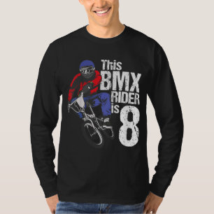 T-shirt 8 Ans BMX Anniversaire Fête Garçons Vélo De Chemin