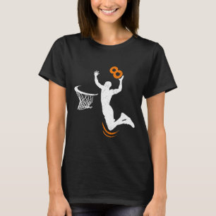 T-shirt 8 Ans Bysketbyll Dunk 8 Anniversaire de fête Garço
