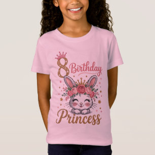 T-Shirt 8 ans d'anniversaire Princesse Lapin