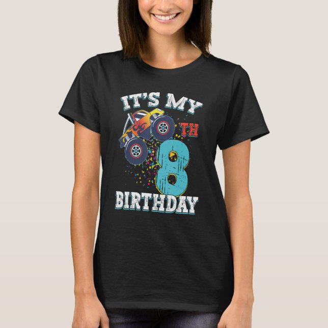 T-shirt 8 Ans Garçon Fille C'est mon 8ème anniversaire Mon (Devant)