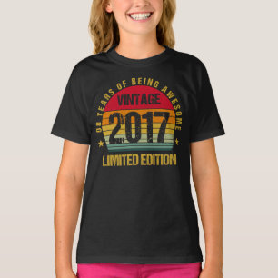 T-shirt 8 Ans Huitième 2017 Vintage 8ème anniversaire Enfa