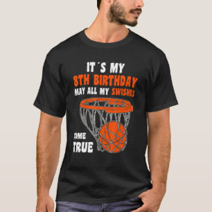 T-shirt 8 ans Joyeux 8e anniversaire Basketball 8e anniver