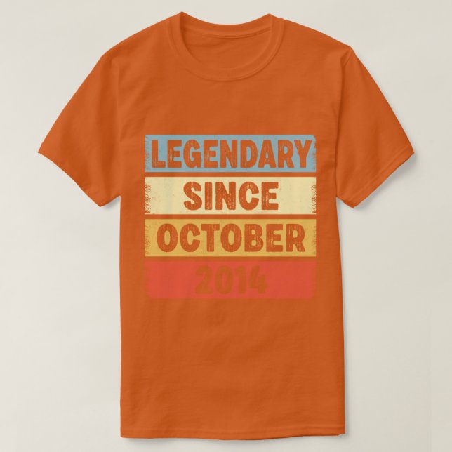 T-shirt 8 Ans Légendaire Depuis Octobre 2014 8e Naissance (Design devant)