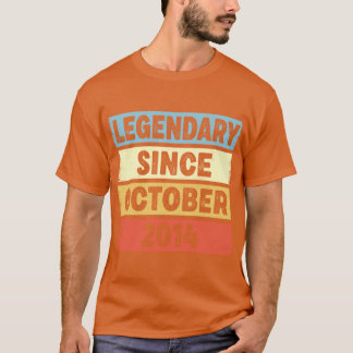 T-shirt 8 Ans Légendaire Depuis Octobre 2014 8e Naissance