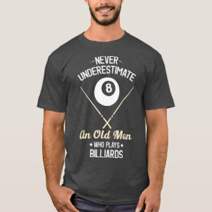 T-shirt 8 Ball Pool Drôle Billard Joueur Lover Papa