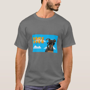 T-shirt 8 bits Game Over Miniature Pinscher