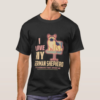 T-shirt 8 J'aime mon berger allemand Ce sont les humains q