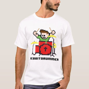 T-shirt 8 Morceaux Batterie Morceau Drummer Geek