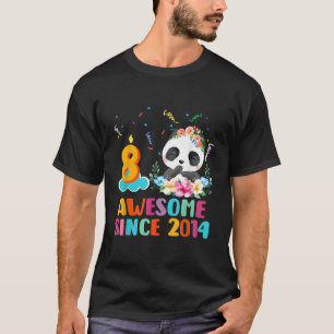 T-shirt 8 Panda Unicorn Awesome Depuis 2014 8E