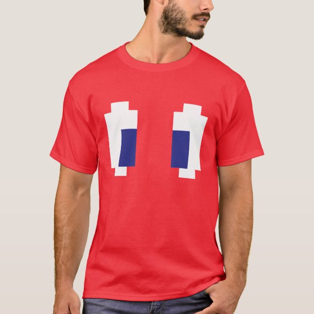 T-shirt 8 yeux de Manga de pixel de bit (Devant)