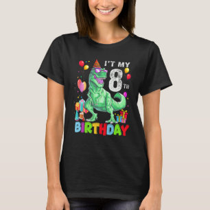 T-shirt 8e année C'est mon 8e anniversaire Rex Dinosaur B