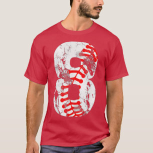 T-shirt 8e anniversaire Baseball Grand nombre Huit 8 ans