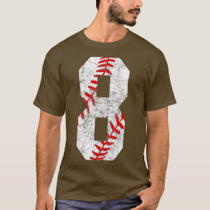 T-shirt 8e anniversaire Baseball Grand nombre Huit 8 ans