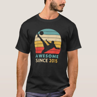 T-shirt 8e anniversaire Cadeau Retro Garçons Football Magn