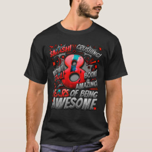 T-shirt 8e anniversaire Comic Style stupéfiant depuis 2015