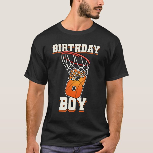 T-shirt 8e anniversaire de basket-ball garçon - huit ans (Devant)