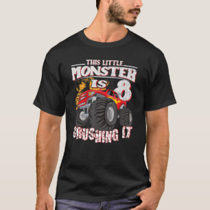 T-shirt 8e anniversaire Enfants Ce petit monstre Camion