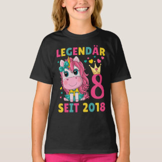 T-shirt 8e anniversaire fille licorne légendaire depuis 20
