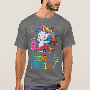 T-shirt 8e anniversaire Unicorn stupéfiant depuis 2014 Gir